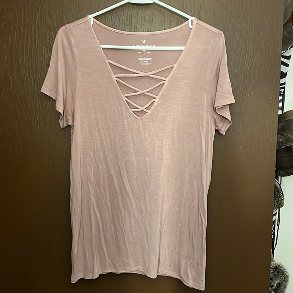 American Eagle Outfitters Tops - AE dusted rose tee